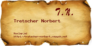 Tretscher Norbert névjegykártya