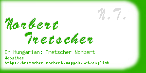 norbert tretscher business card